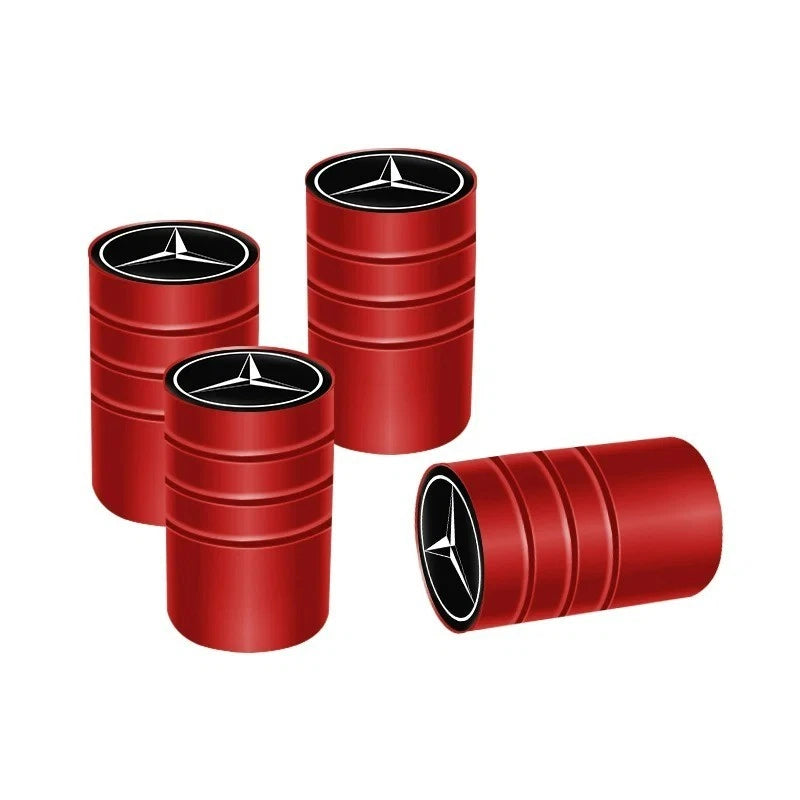 4 Pack Tyre Valve Caps Dust Covers Compatible with Mercedes Benz AMG