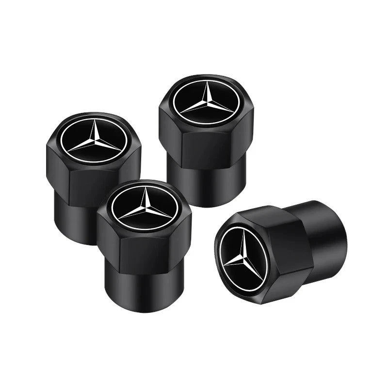 4 Pack Tyre Valve Caps Dust Covers Compatible with Mercedes Benz AMG