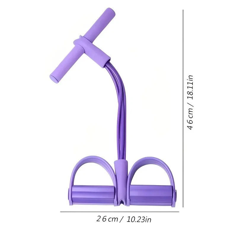 6 Tube Resistance Bands Pedal Exerciser Portable Home Gym Yoga Fitness Workout