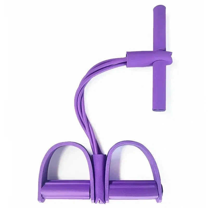 6 Tube Resistance Bands Pedal Exerciser Portable Home Gym Yoga Fitness Workout