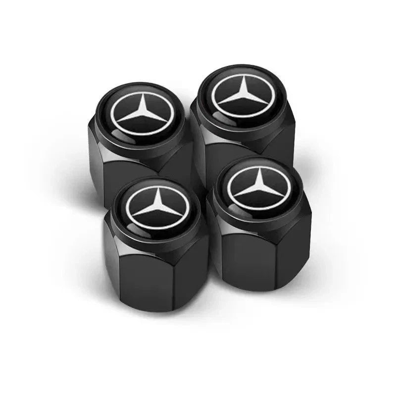 4 Pack Tyre Valve Caps Dust Covers Compatible with Mercedes Benz AMG
